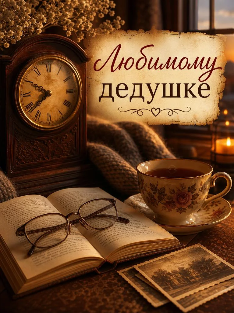 Открытка любимому дедушке