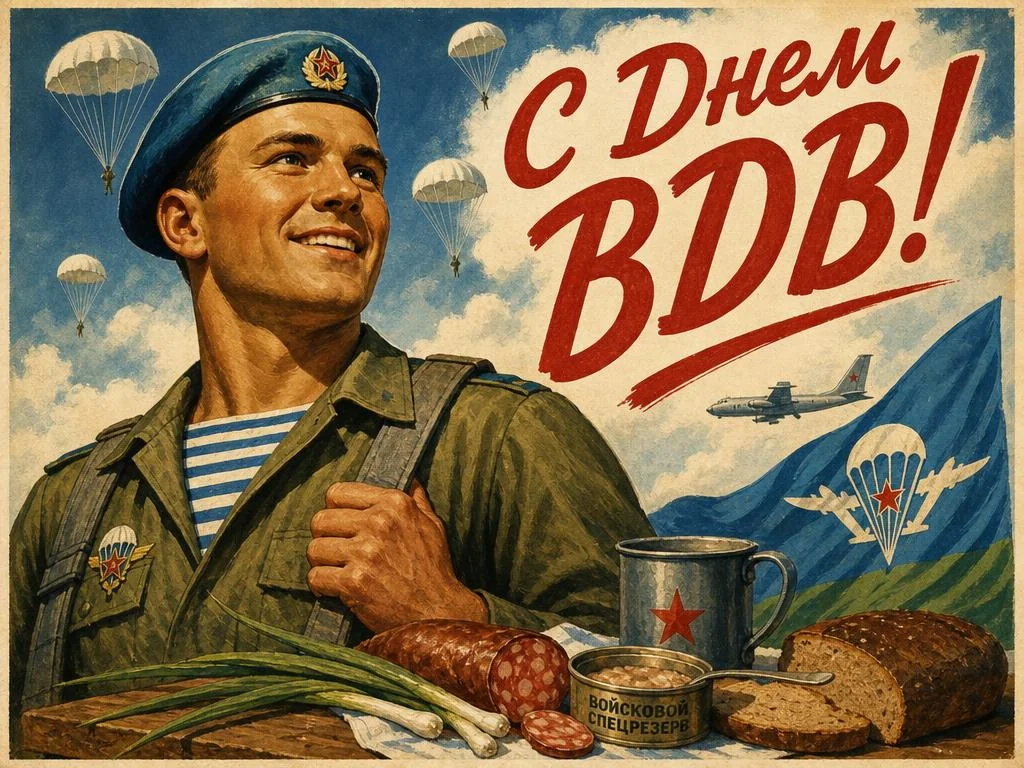 Открытка с Днем ВДВ