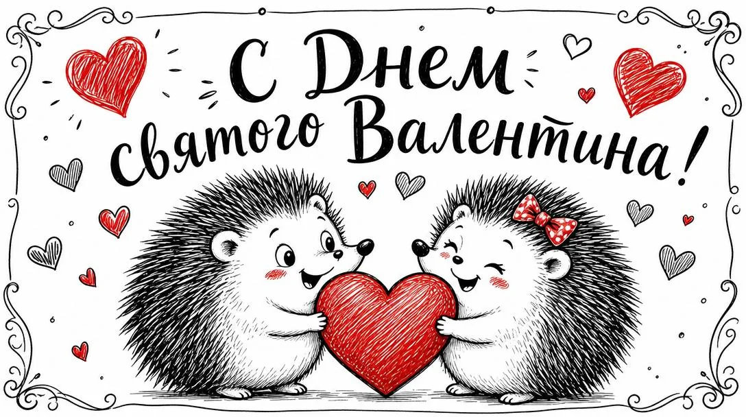 Открытка на 14 февраля
