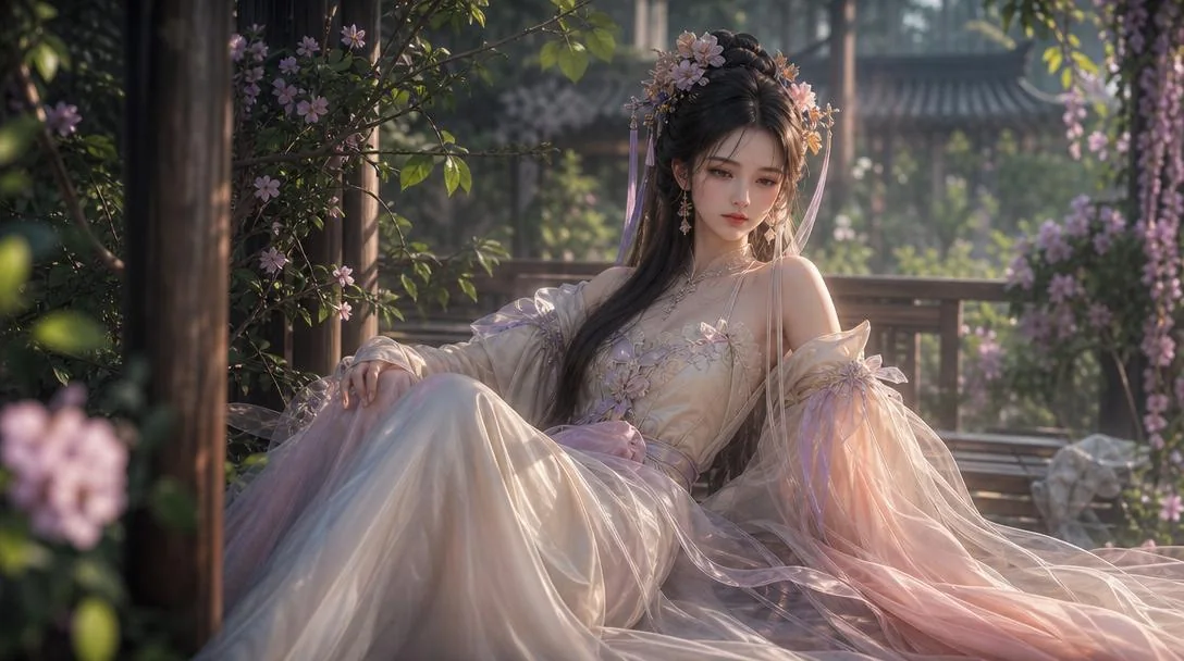 Персонаж в стиле hanfu